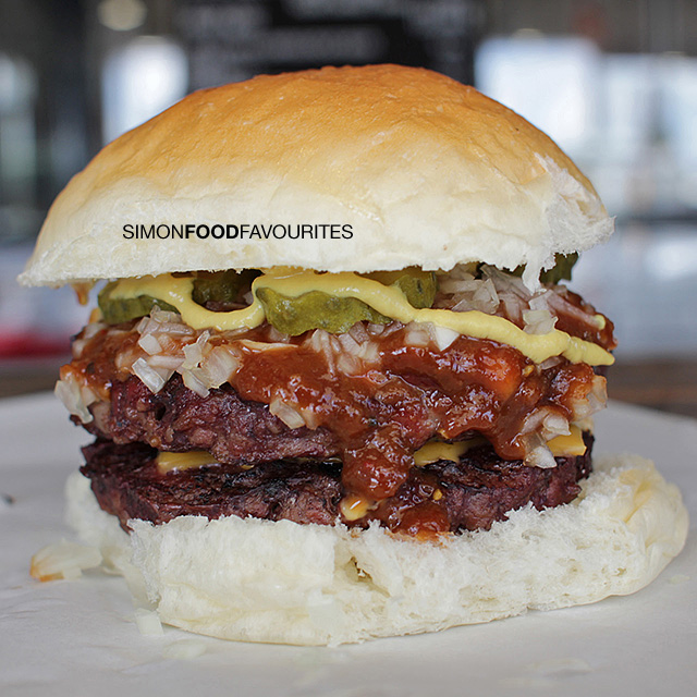 Smoked Wagyu Cheeseburger Double of Vic's Meat Market