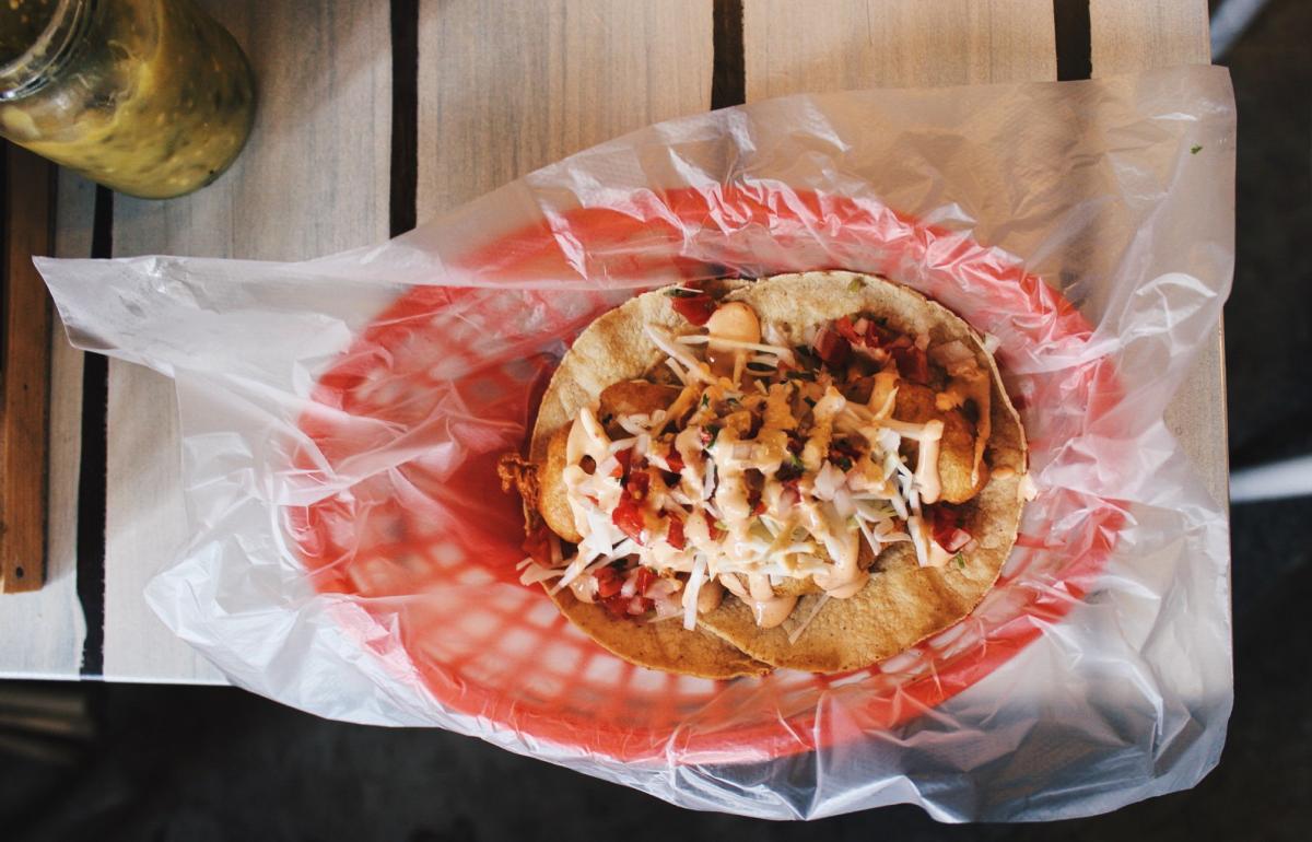 Tacos of Pescado a la Talla @ Tacos El Patán